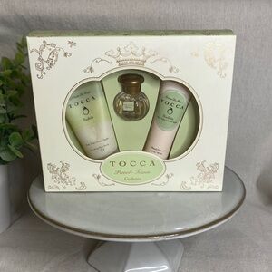 3 PC TOCCA Giulietta Parfum, Body Scrub & Body Cream Pink Tulip Green Apple Set
